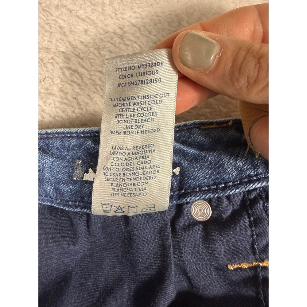 Seven7 Denim Shorts Womens 10 Blue Excellent Frayed Raw Hem Casual Cutoffs - Picture 10 of 10